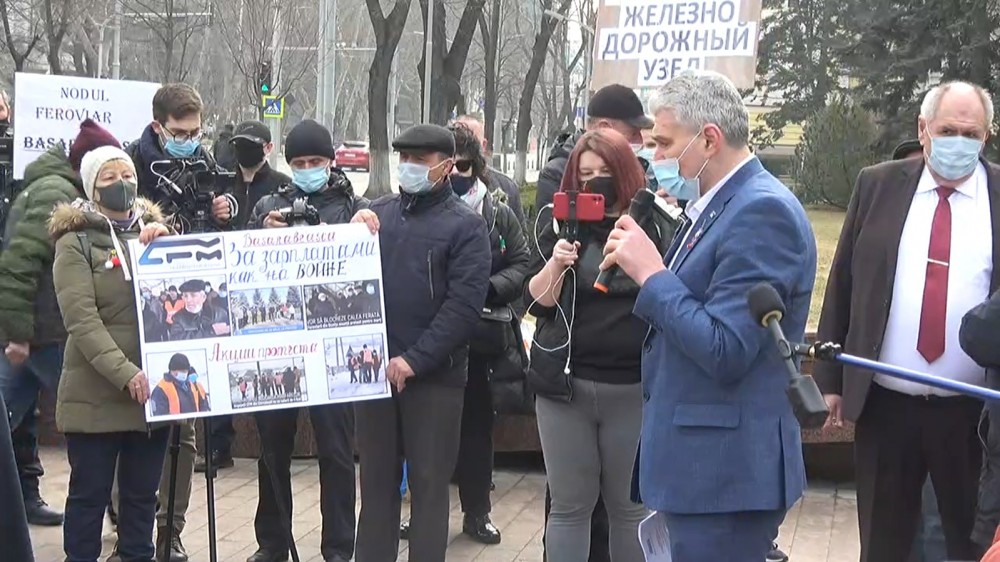 LIVE // Protest organizat de angajații Căilor Ferate din Moldova